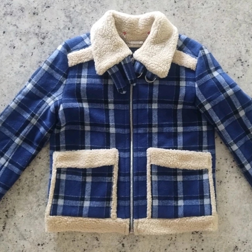 Marc By Marc Jacobs Cream Sherpa Lined Jacket